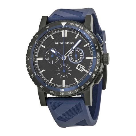 burberry bu 9807|Burberry The City Sport Chronograph Black Dial Blue Rubber .